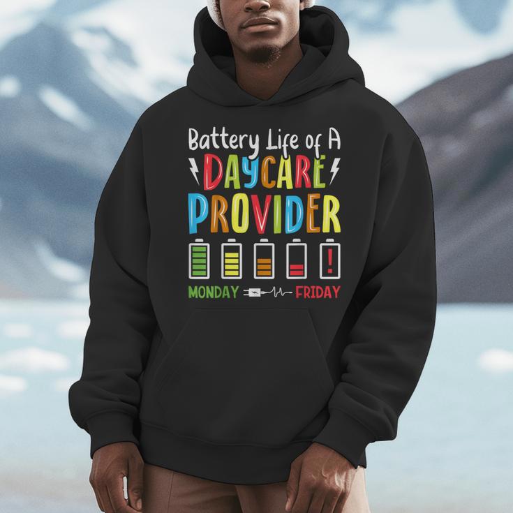 Battery Life Of Daycare Provider Childcare Teacher Men Hoodie, funny design