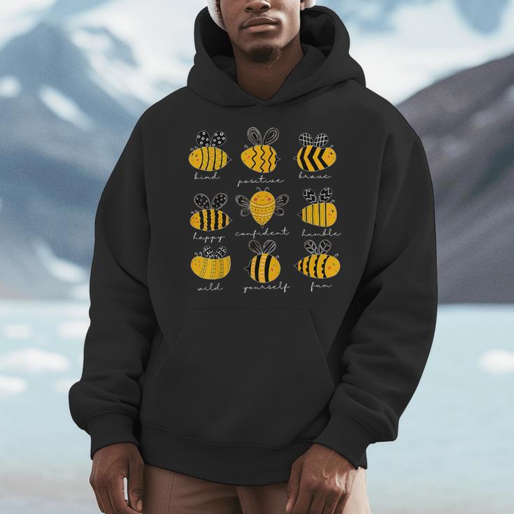 Bee Kind Positive Brave Happy Confident Humble Teacher Men Hoodie, funny design Bee Kind Positive Brave Happy Confident Humble Teacher Men Hoodie, funny design