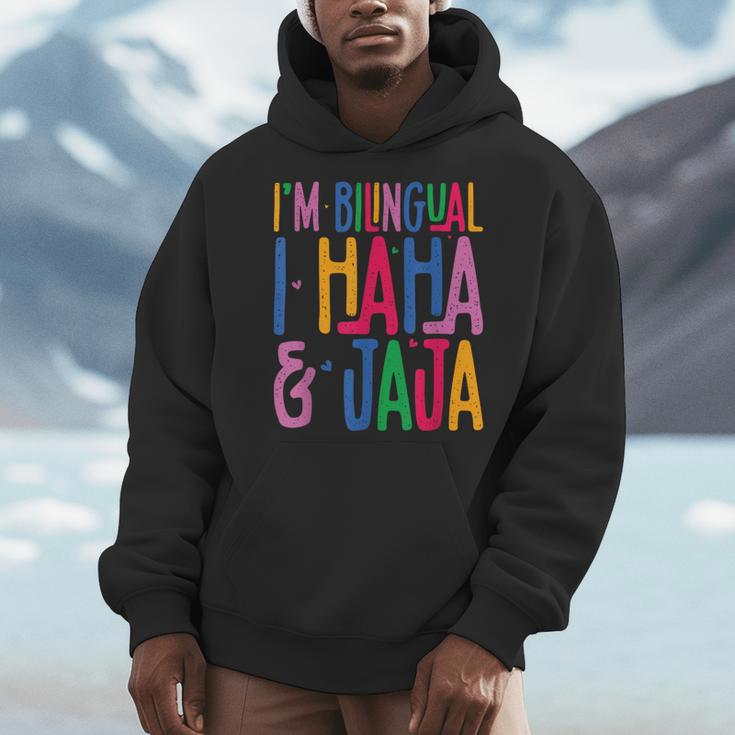 I Am Bilingual I Haha And Jaja Latina Latino Spanish Teacher Men Hoodie, funny design