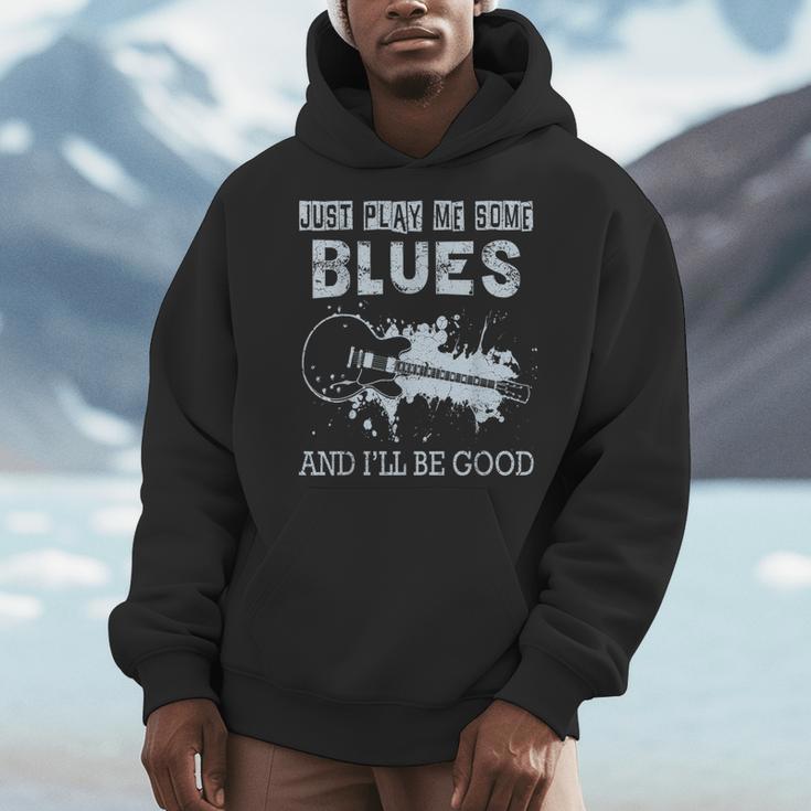 Blues Music Band Lover Vintage Guitar Teacher Blues Men Hoodie, funny design