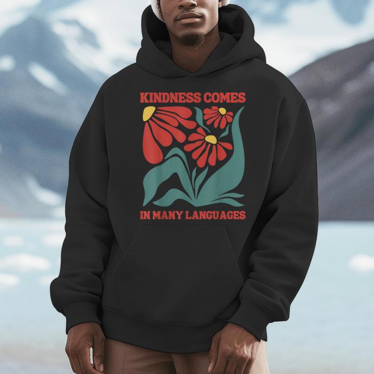 Boho Flower ESL Teacher Kindness Comes In Many Languages Men Hoodie, Esl Teacher Gifts, funny design Boho Flower ESL Teacher Kindness Comes In Many Languages Men Hoodie, Esl Teacher Gifts, funny design