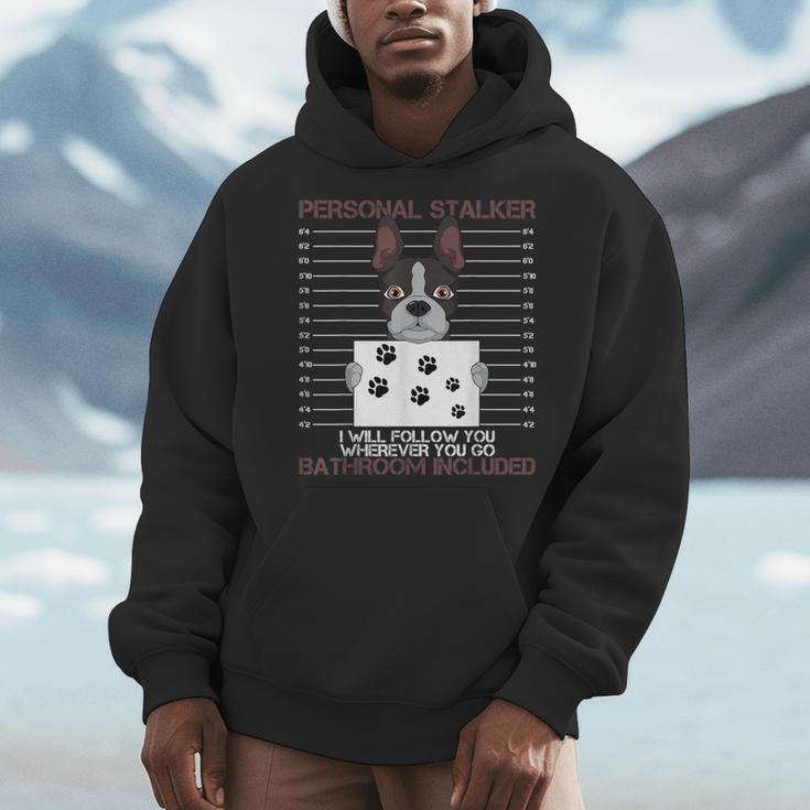 Boston Terrier American Gentleman Personal Stalker Dog Lover Men Hoodie, American Boston Terrier Gifts, funny design