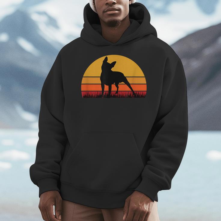 Boston Terrier Bostie Sunset Retro Dog Pet Mom Dad Men Hoodie, Couple Gifts, Mom Gifts, Boston Terrier Dad Gifts, Boston Terrier Mom Gifts, funny design
