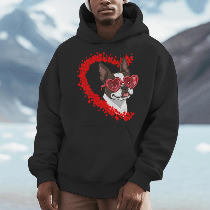 Boston Terrier Dog Mom Dad Valentine’s Day Pet Lover For Men Women Kids Men Hoodie, Couple Gifts, Mom Gifts, Boston Terrier Dad Gifts, Boston Terrier Mom Gifts, funny design
