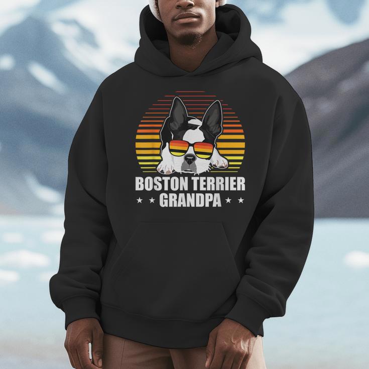 Boston Terrier Grandpa Dog Owner Boston Terrier Men Hoodie, funny design