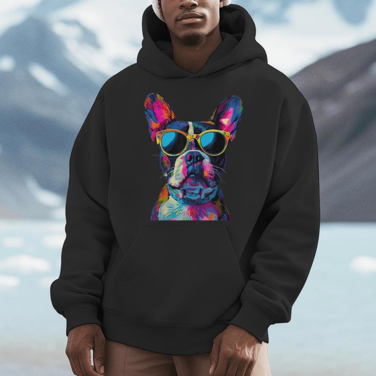 Boston Terrier Lovers Pop Art Boston Terrier Men Hoodie, funny design