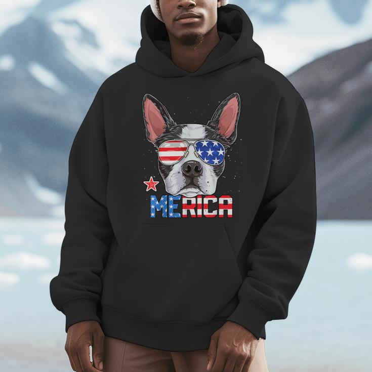 Boston Terrier Merica 4th Of July T Shirt Men Boys Dog Puppy Men Hoodie, Boston Terrier 4th Of July Gifts, funny design