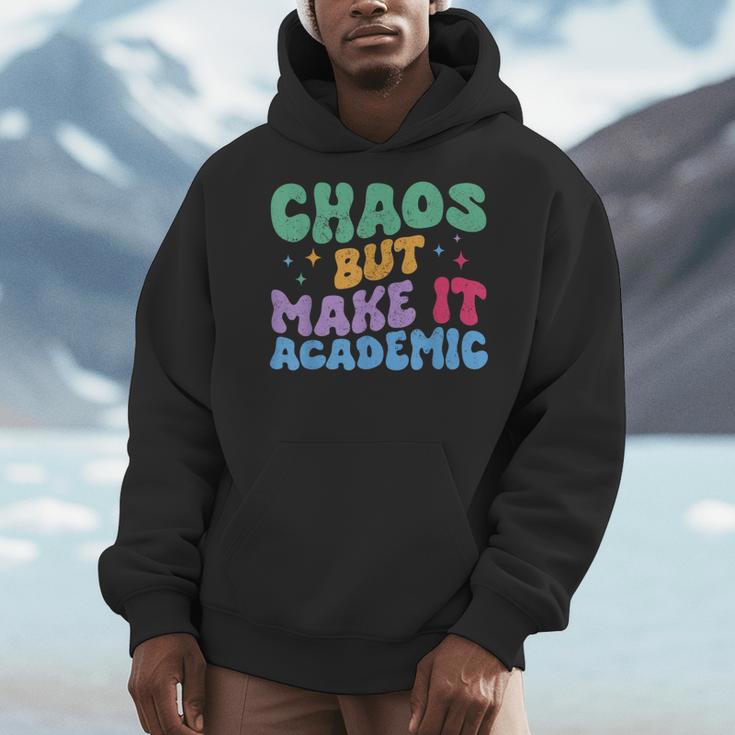 Chaos But Make It Academic Teacher Back To School Men Hoodie, funny design Chaos But Make It Academic Teacher Back To School Men Hoodie, funny design