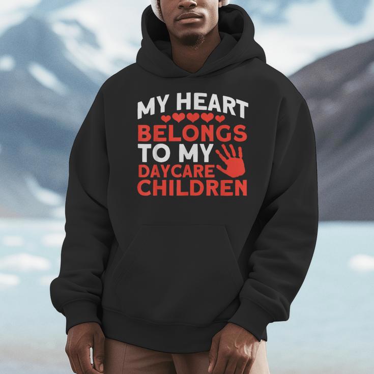 Childcare My Heart Belongs To Children Daycare Teacher Men Women Men Hoodie, funny design