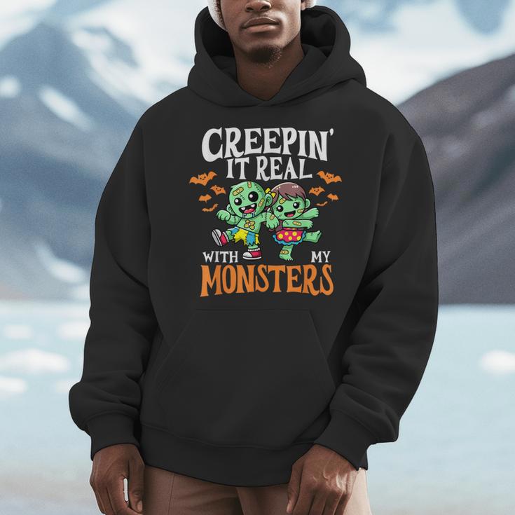Creepin It Real Monster School Teacher Principal Halloween Men Hoodie, funny design