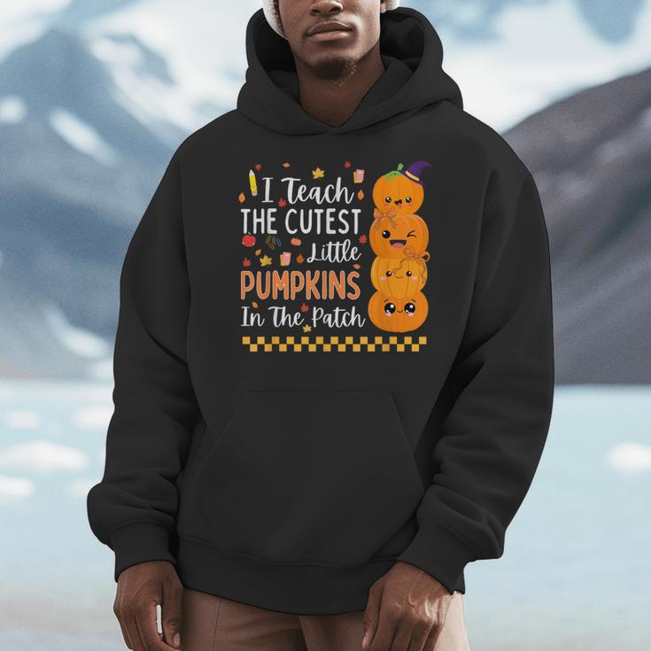 Cute Teacher Halloween For Women Men Teacher Pumpkin Men Hoodie, funny design