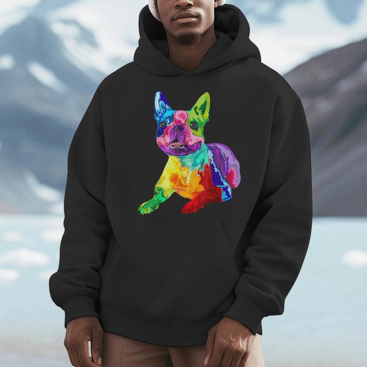 Dog Lover Boston Terrier Dog Colorful Boston Terrier Men Women Kids Men Hoodie, funny design