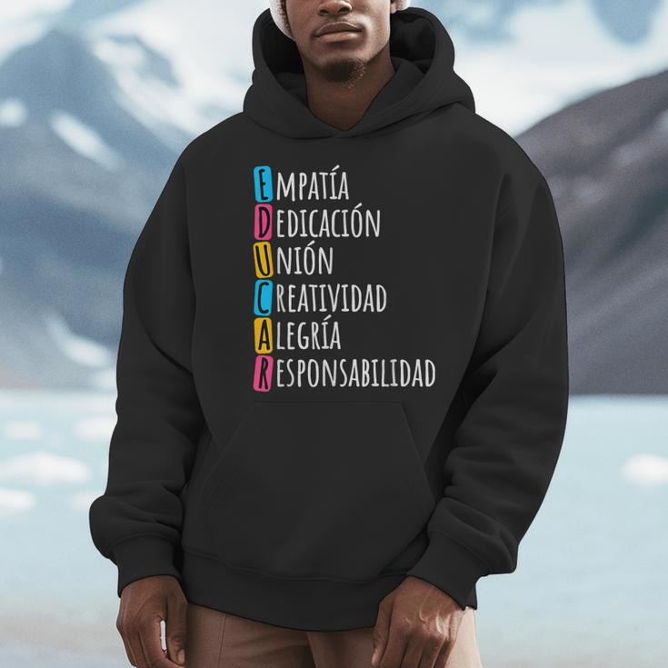 Educar Bilingual Spanish Teacher Men Hoodie, funny design Educar Bilingual Spanish Teacher Men Hoodie, funny design