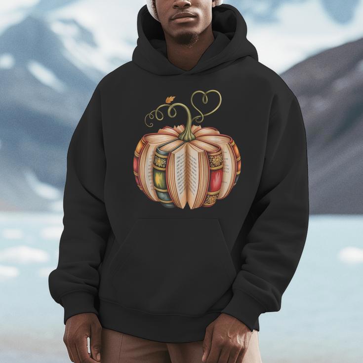 Fall Book Pumpkin Fall Librarians Bookworm Teachers Students Men Hoodie, funny design Fall Book Pumpkin Fall Librarians Bookworm Teachers Students Men Hoodie, funny design