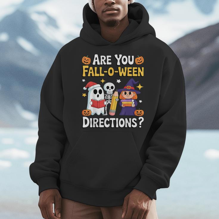 Are You Fall O Ween Directions Halloween Teacher Ghost Men Hoodie, funny design Are You Fall O Ween Directions Halloween Teacher Ghost Men Hoodie, funny design