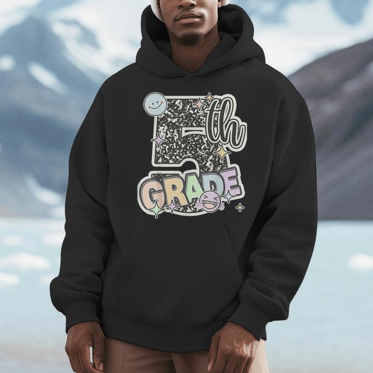 First Day Of Fifth Grade Composition Notebook Teacher Men Hoodie, First Grade Teacher Gifts, funny design