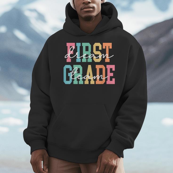 First Grade Dream Team Back To School 1st Grade Teacher Men Hoodie, First Grade Teacher Gifts, funny design