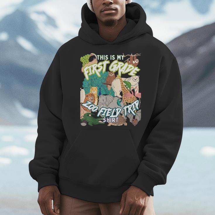 First Grade Zoo Field Trip Matching Student Teacher Class Men Hoodie, First Grade Teacher Gifts, funny design First Grade Zoo Field Trip Matching Student Teacher Class Men Hoodie, First Grade Teacher Gifts, funny design