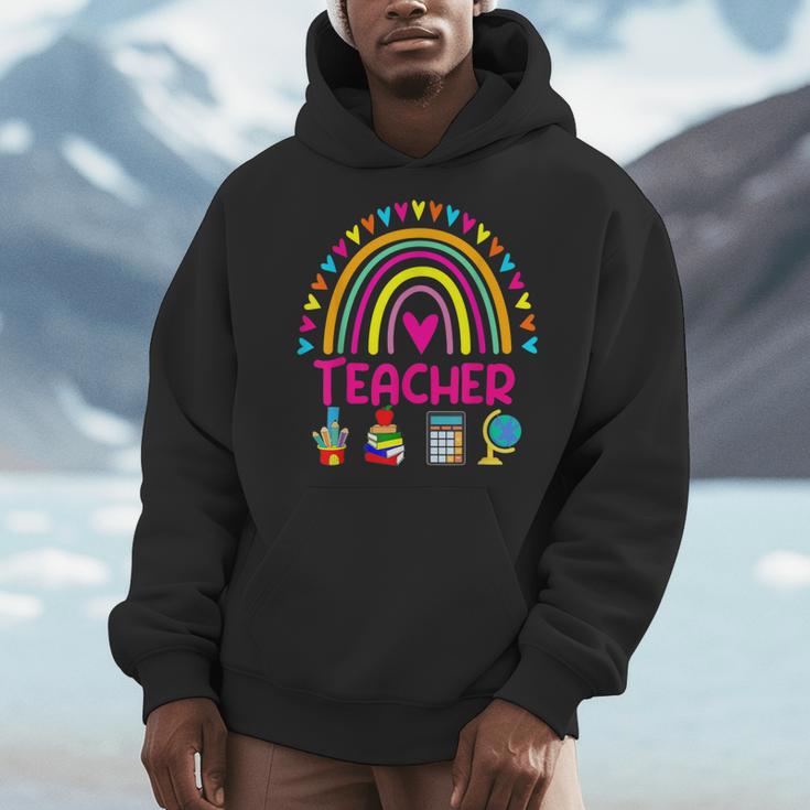 Future Kids Career Teacher Rainbow Boy Girl Graduations Men Hoodie, Future Teacher Gifts, funny design