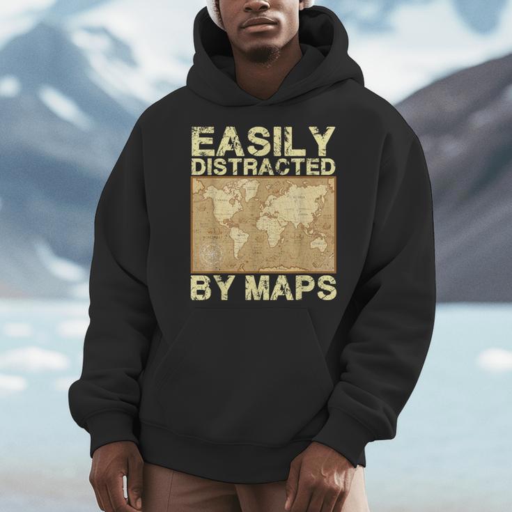 Geography Teacher Easily Distracted By Maps Men Hoodie, funny design Geography Teacher Easily Distracted By Maps Men Hoodie, funny design