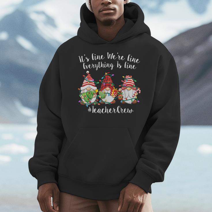 Gnome It's Fine I'm Fine Everything Is Fine Teacher Xmas Men Hoodie, funny design Gnome It's Fine I'm Fine Everything Is Fine Teacher Xmas Men Hoodie, funny design