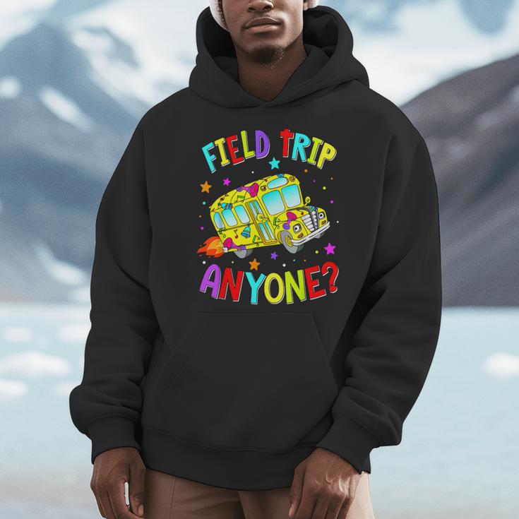 Groovy Field Trip Anyone Happy Field Day For Teachers Kids Men Hoodie, funny design
