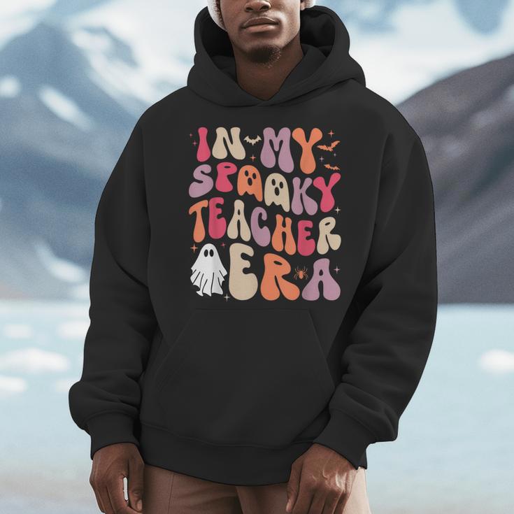 Groovy In My Spooky Teacher Era Halloween Party Boo Men Hoodie, Groovy Teacher Gifts, funny design