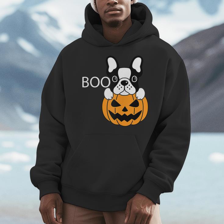 The Halloween Boston Terrier Men Hoodie, Boston Terrier Halloween Gifts, funny design