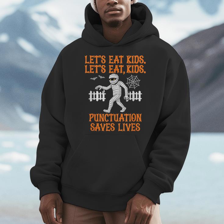 Halloween Lets Eat Kids Punctuation Teacher Men Hoodie, funny design Halloween Lets Eat Kids Punctuation Teacher Men Hoodie, funny design