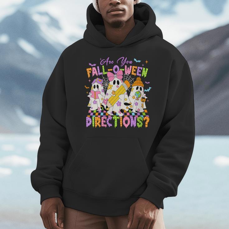 Halloween Floral Ghost Teacher Are You Falloween Directions Men Hoodie, funny design Halloween Floral Ghost Teacher Are You Falloween Directions Men Hoodie, funny design