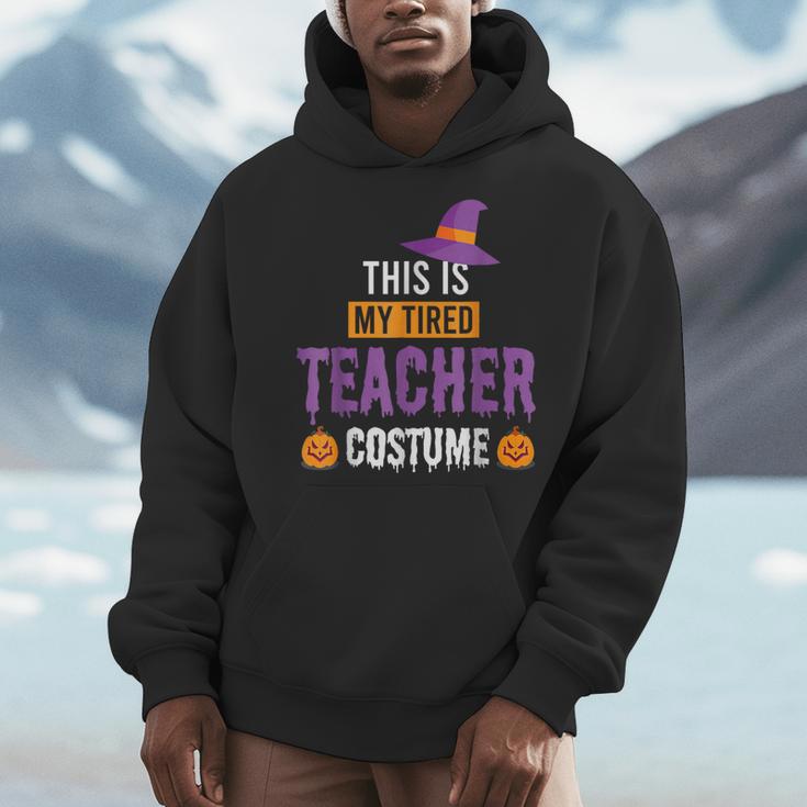Halloween Teachers This Is My Tired Teacher Costume Men Hoodie, funny design Halloween Teachers This Is My Tired Teacher Costume Men Hoodie, funny design