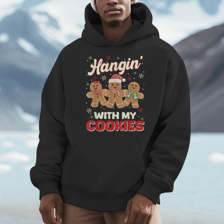 Hangin With My Cookies Gingerbread Man Xmas Teacher Men Hoodie, funny design