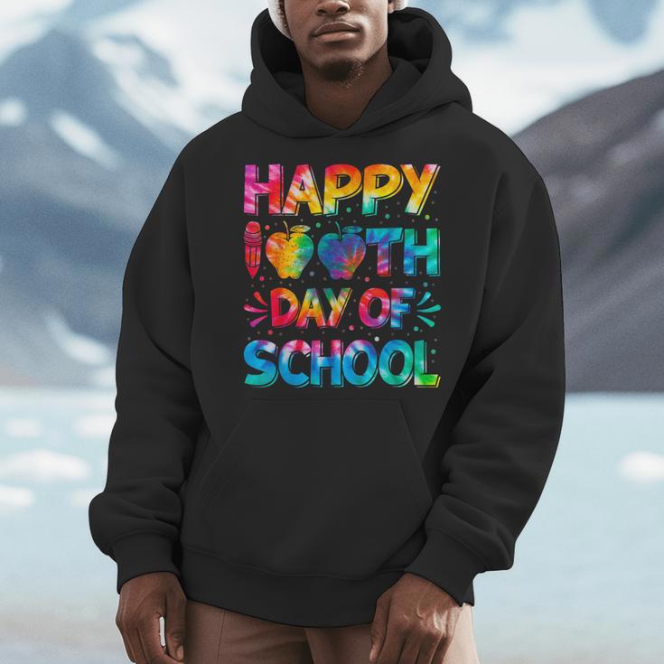 Happy 100th Day Of School Teacher Student 100 Days Tie Dye Men Women Kids Men Hoodie, funny design Happy 100th Day Of School Teacher Student 100 Days Tie Dye Men Women Kids Men Hoodie, funny design