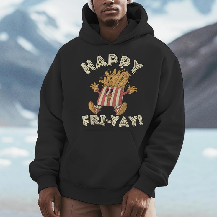 Happy Fri Yay Retro French Fries Friday Lovers Fun Teacher Men Hoodie, funny design Happy Fri Yay Retro French Fries Friday Lovers Fun Teacher Men Hoodie, funny design