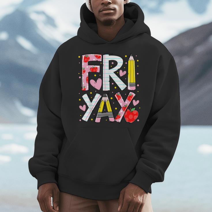 Happy Fri-Yay Teacher Back To School Friday Lovers Men Hoodie, funny design
