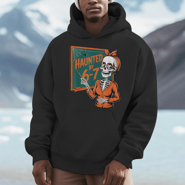Haunted By 6-7 Six Seven 67 Math Teacher Halloween Skeleton Men Hoodie, funny design Haunted By 6-7 Six Seven 67 Math Teacher Halloween Skeleton Men Hoodie, funny design