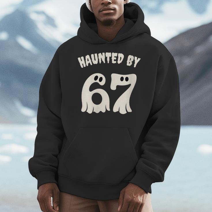 Haunted By 67 Teacher Halloween 6 7 Shirt Men Hoodie, funny design