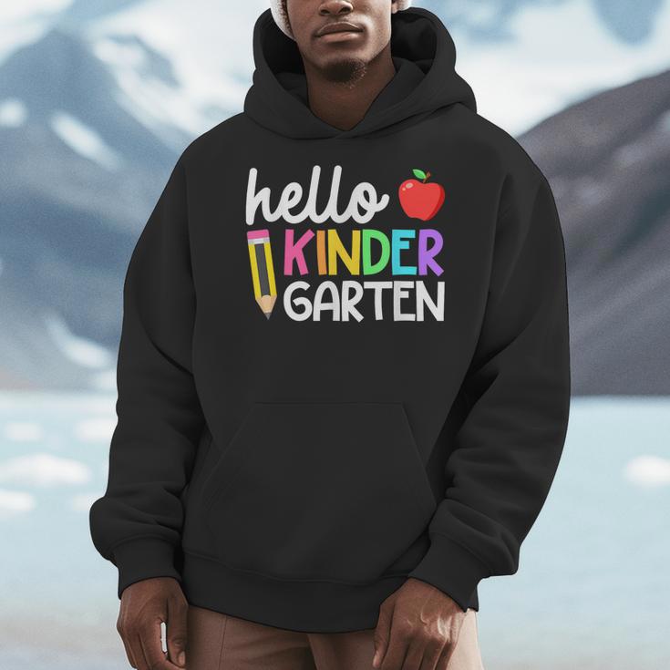 Hello Kindergarten Team Kinder Back To School Teacher Kids Men Hoodie, funny design Hello Kindergarten Team Kinder Back To School Teacher Kids Men Hoodie, funny design