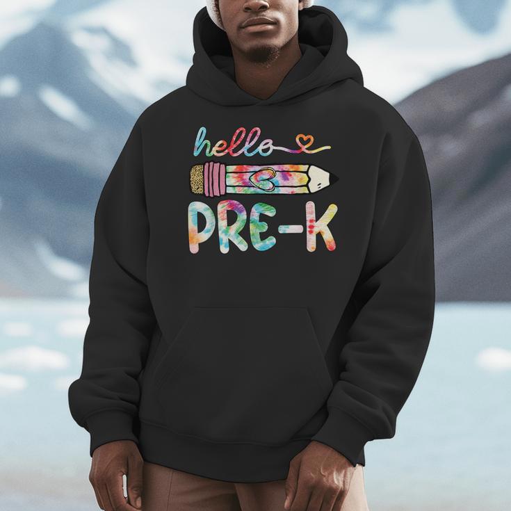 Hello Pre-K Pencil Teacher Student Tie Dye Men Hoodie, funny design Hello Pre-K Pencil Teacher Student Tie Dye Men Hoodie, funny design