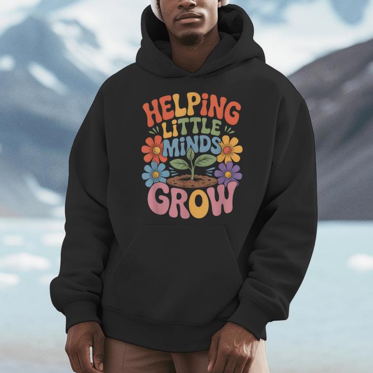 Helping Little Minds Grow Teacher First Day Back To School Men Hoodie, funny design Helping Little Minds Grow Teacher First Day Back To School Men Hoodie, funny design