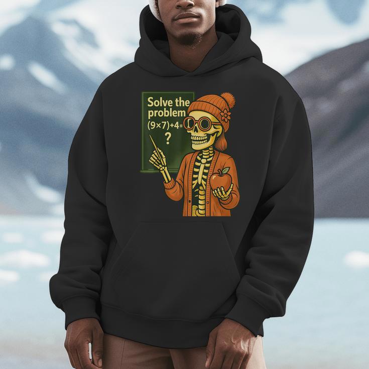 HUGvyn Halloween Skeleton Six Seven 67 Meme PEMDAS Teacher Men Hoodie, funny design