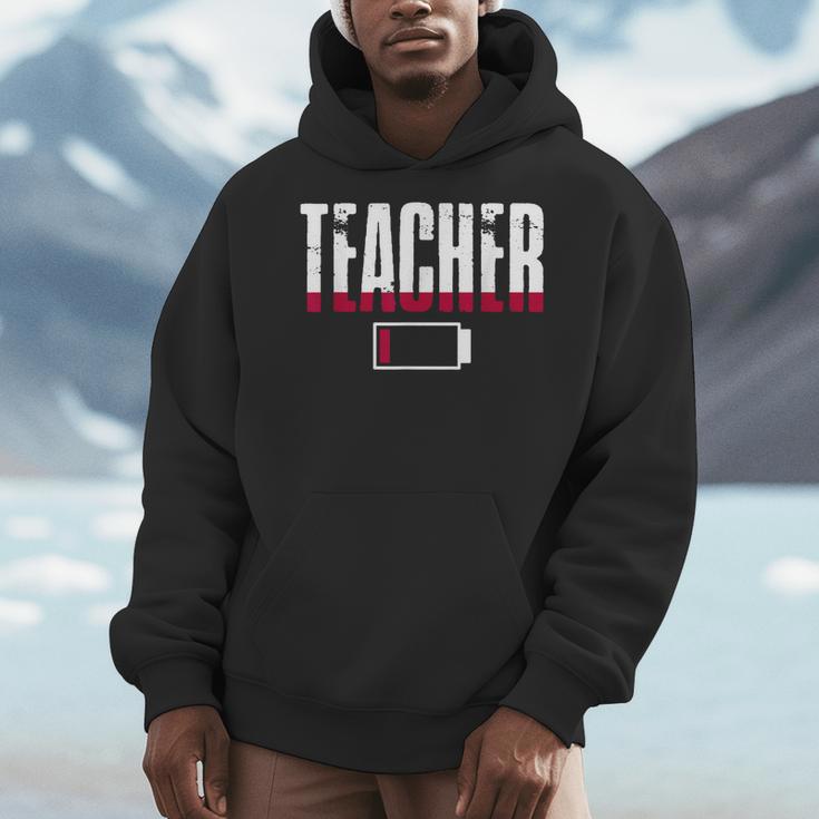 Humor Teacher Empty Battery Power Men Women Men Hoodie, funny design Humor Teacher Empty Battery Power Men Women Men Hoodie, funny design
