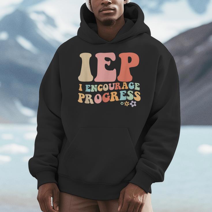 IEP I Encourage Progress Special Education Teacher Graphics Men Hoodie, funny design