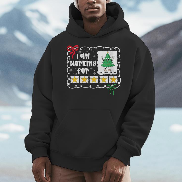 I'm Working For Christmas Break 5 Stars Christmas Teacher Men Hoodie, funny design I'm Working For Christmas Break 5 Stars Christmas Teacher Men Hoodie, funny design