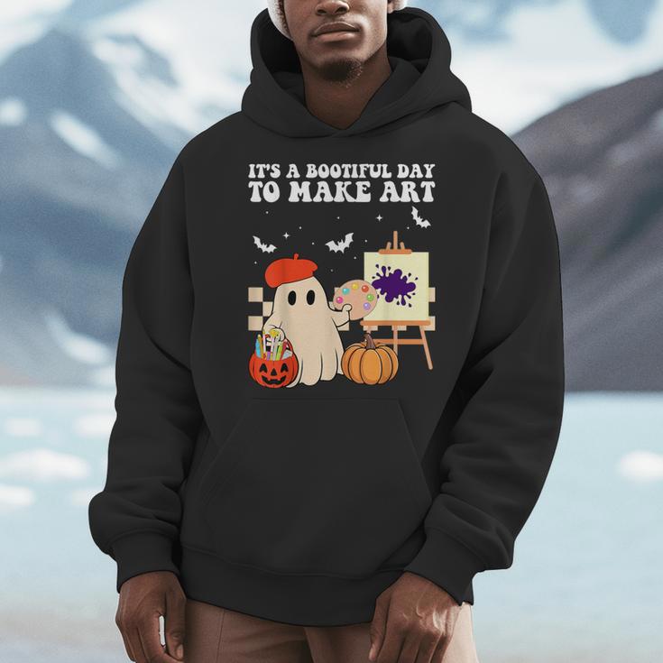 It's A Bootiful Day To Make Art Groovy Art Teacher Halloween Men Hoodie, Groovy Teacher Gifts, funny design It's A Bootiful Day To Make Art Groovy Art Teacher Halloween Men Hoodie, Groovy Teacher Gifts, funny design