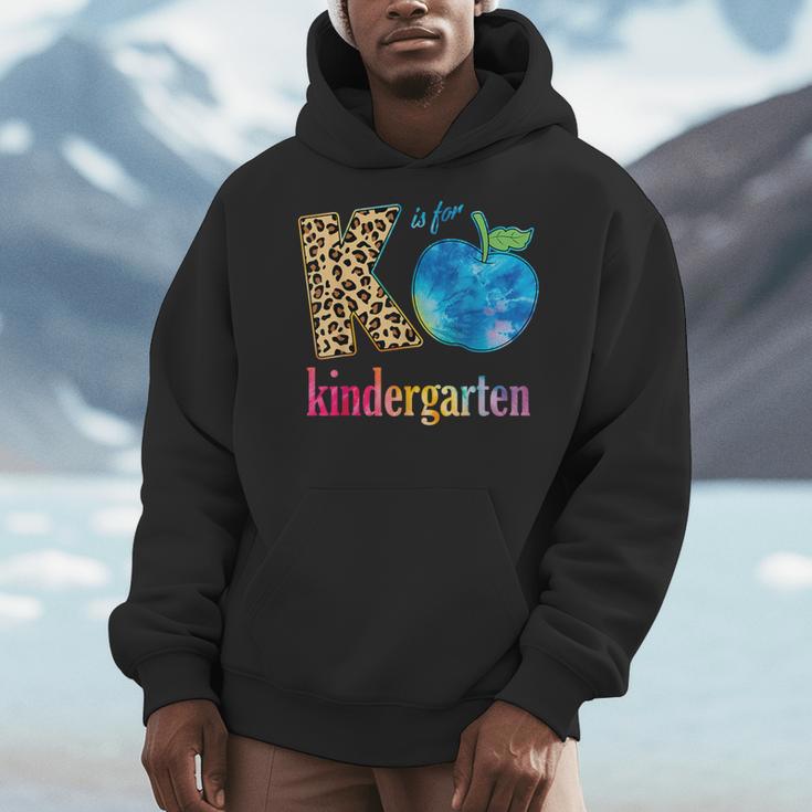 K Is For Kindergarten Teacher Tie Dye Back To School Kinder For Men Women Girls Kids Men Hoodie, funny design