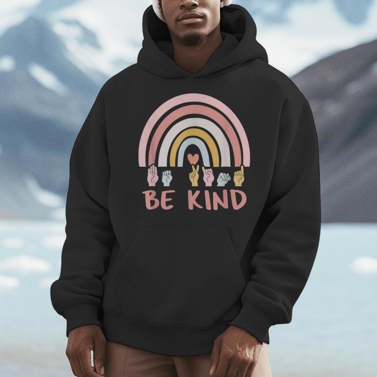 Be Kind ASL Sign Language Deaf SPED Teacher Kids Men Women Men Hoodie, funny design