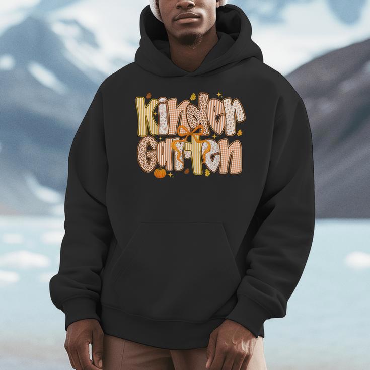 Kindergarten Teacher Fall Pumpkin Autumn Cute Men Hoodie, funny design Kindergarten Teacher Fall Pumpkin Autumn Cute Men Hoodie, funny design