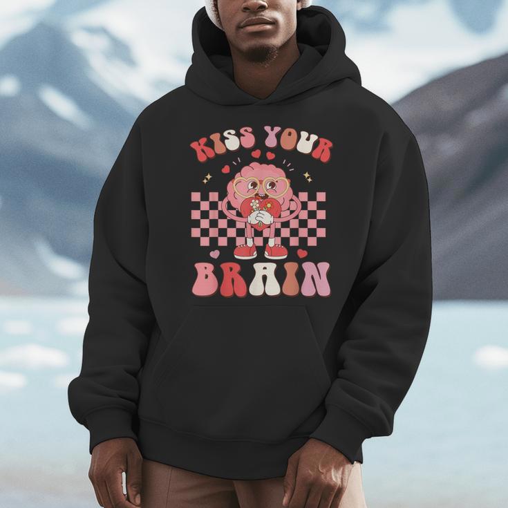 Kiss Your Brain Valentines Test Day Teacher Squad Kids Men Hoodie, funny design Kiss Your Brain Valentines Test Day Teacher Squad Kids Men Hoodie, funny design