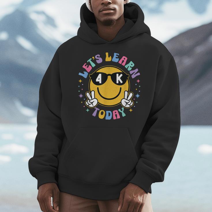 Lets Learn Today Shirt Smile Face 4K Teacher Back To School Men Hoodie, funny design